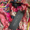 Rachel Zoe Multicolored Patchwork Floral Paisley  Peplum Cutout Halter Top Photo 7