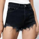 ZARA  High Waisted Denim Cutoff Shorts 6 Photo 0