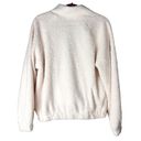 Pink Lily  Pullover Womens Medium Cream Sherpa Quarter Zip Oversized Cozy Photo 1