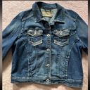 Rhythm  In Blues Women's Denim Jean Jacket Stretch Button Up Size Small Photo 1