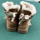 UGG  Boots Womens Dae Sunshine Bailey Bow Ankle High Fur Brown size 6 Photo 3