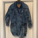 Gallery Vintage 90s Giacca Blues J.  acid wash denim tunic coat, size medium Photo 0