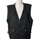 Chico's  Design Sleeveless Vest Jacket Black Zip Up‎ Pockets Women Size 3 XL Photo 0