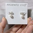 Argento Vivo  baguette bows and pearl earrings Photo 0