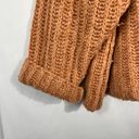 Free People Fluffy Fox Chunky Knit Light Orange Cowl Neck Sweater Wool Alpaca L Photo 1