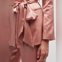 L'Agence NEW L’AGENCE Everly Wrap Shawl Blazer 100% Silk Rose Tan L Photo 3