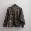 American Eagle  Leopard Print Pink Trim Fleece Jacket Photo 2