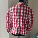 BB Dakota  Red white gingham blazer lightweight cotton size‎ large Photo 4