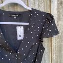 Sugar Lips  Rockaway Heart Mini Dress in Black Button Front V-neck Size Small Sz S Photo 2