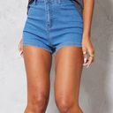 Pretty Little Thing NWT pretty little things disco fit shorts denim size 6 Photo 0
