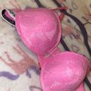 Juicy Couture Pastel Pink Monogram Logo Lace Push Up Bra Photo 2