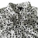 Torrid Womens Black White Polka Dot Blouse Long Sleeve Twill Top Size 1 1X Photo 9