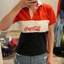 Coca-Cola Vintage  90s retro collared polo shirt Small Photo 1