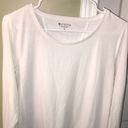 Athleta  Women’s White Long Sleeve Ribbed Open Slit Back Long Sleeve Shirt Photo 1