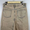 ZARA  Denim Midi Skirt Size Large A-Line Brown Stone Wash Minimal Classic Modest Photo 5