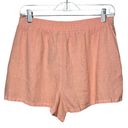 Abercrombie & Fitch Abercrombie Shorts Womens Medium Orange Linen Blend Sleep Shorts Neutral Casual Photo 1