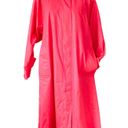 London Fog Vintage  HOT pink floral lining padded shoulder raincoat size LP XLP Photo 9