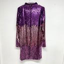 Kate Spade  New York Women Purple & Pink Ombré Sequin Shift Dress Size 6 Photo 3