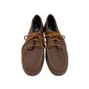 L.L.Bean  Brown Leather Lace Up Womens Shoes Size 9.5M Casual Moc Flat Loafer Photo 6