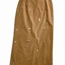 Coldwater Creek Retro  Brown Embroidery Bohemian Maxi Minimalist Skirt Photo 0