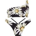 Agua Bendita 💕💕 Roma Moss Bikini Top + Egle Moss Bikini Bottoms ~ Floral M NWT Photo 11