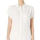 Jason Wu  Pinstriped Button Down Top NWT Sz 4 Photo 0