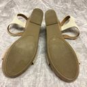 Jellypop Linen Cork Wedge High Heel Strap Sandals with Silver Buckles Size 10 Photo 5