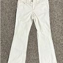 CAbi  343R Cream Mid Rise Flare Boot Cut Double Button Denim Jeans Sz 4 Photo 1