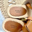 Furla  Yellow Calfhair Brown Leather Gina Wooden Clog Sandal Size 38 Photo 1