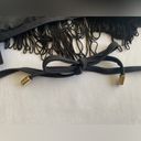 Relleciga  Women’s Tassel Bandeau Black Bikini Top 
Size S‎ Photo 5