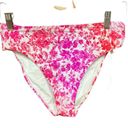 PilyQ  Azalea Floral High Waist Bikini Bottoms Pink Size Medium Photo 2