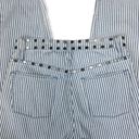 Juicy Couture  High Rise White Blue Stripe Girlfriend Jeans with Studded Detail Photo 5