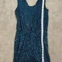 EXPRESS  Blue Green Sequins Sparkly Girly Party Mini Dress Taylor Swift Small Photo 4