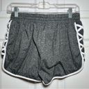 Shosho  Shorts Womens Medium Black Gray Pull On Elastic Waist Stretch Active Photo 4