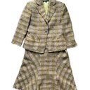 Anne Klein  Suit Yellow Tweed Skirt Suit Set 6 Photo 0