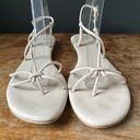 Anthropologie  Daydream Leather Strappy Sandals Blush Cream Size 8 Photo 4