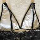 La Blanca  Size 16 Crochet One Piece Swimsuit Black/White Swim Photo 10