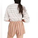 Madewell  Rainbow Stripe Linen Blend Pull On Shorts Size Small NWT Photo 1