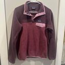 Patagonia Purple Colorblock Synchilla Snap Tee Fleece Photo 3