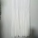 Free People NEW  Godet Girl Mesh Slip Maxi Skirt Stretch Sheer Winter White Sz Lg Photo 8