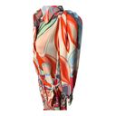 Alexis Abstract Puff Sleeve Button Front Chiffon Maxi Dress w/Waist Tie Small Photo 3