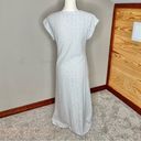 Caution to the Wind Grey V-Neck Vertical Stripe Maxi Dress Medium Photo 2