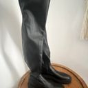 ZARA Black faux leather  Above The Knee Boots Photo 2