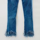 ZARA  Embroidered Midrise Mini Flare Leg Distressed Cropped Denim Jeans Size 2 Photo 10