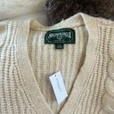 American Eagle NWT Aeo Oversized V-Neck cream cableknit chunky button down Cardigan sweater S​ Photo 3