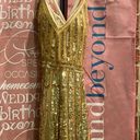 Primavera Couture Gold Sequin Dress Photo 4