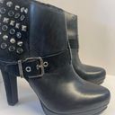 BCBGeneration Bcbg generation black studded embellished ankle boots western biker women’s 7 Photo 2