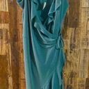 Bar III NWT  Plus Size Ruffled Sleeveless Wrap Midi Dress, green size 3X Photo 1