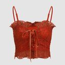 Cider Red Lace Tank Top Photo 0