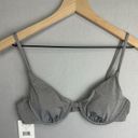 ANDIE  Swim The Sicily Top Silver Metallic Underwire Size Small Photo 2